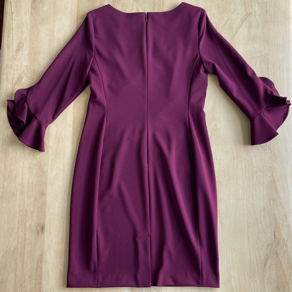 Ruffle-Cuff Sheath Dress - Picture 4 of 8